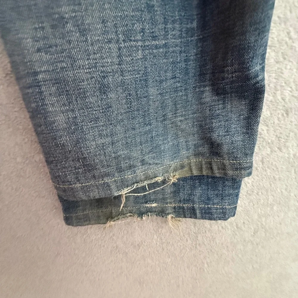 Diesel Larkee Mens Regular Straight Jeans Blue Wash 008AT Size 33x32 Hemmed